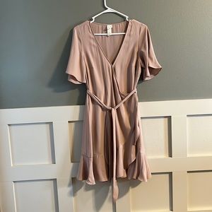 Lovely dusty pink wrap dress